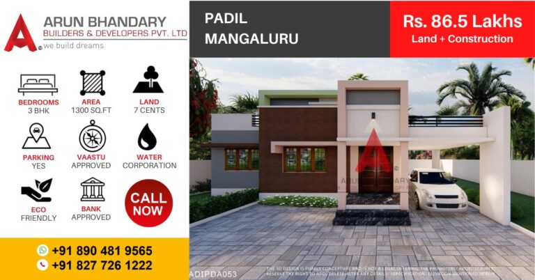Padil 7 Cents- Rs.86.5 Lakhs Layout