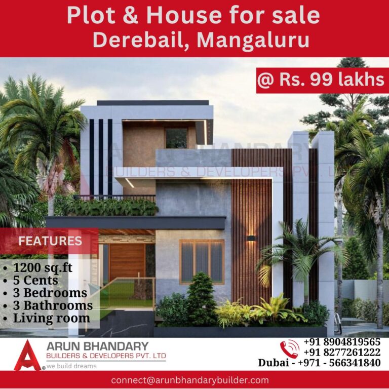 Derebail Konchady new layout 5 cents 99 lakhs