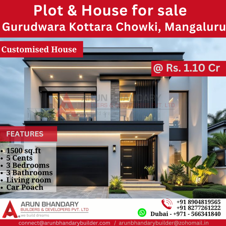 Gurudwara Kottara Chowky Mangaluru 5 Cents 1.10 Cr 1500Sqft