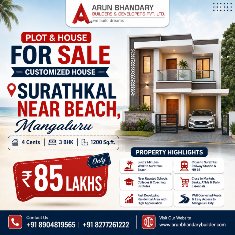 Surathkal Near Beach 85 Lakhs 4 Cents